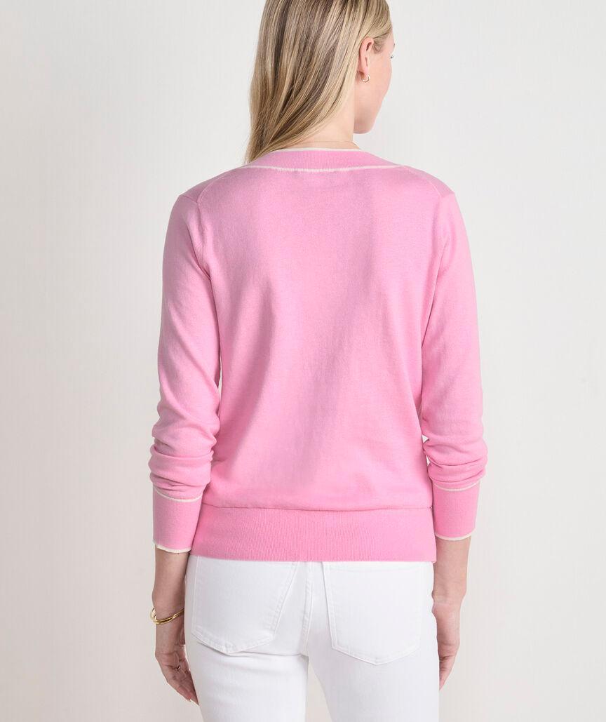 Cotton Cashmere Heritage V-Neck Sweater Product Image