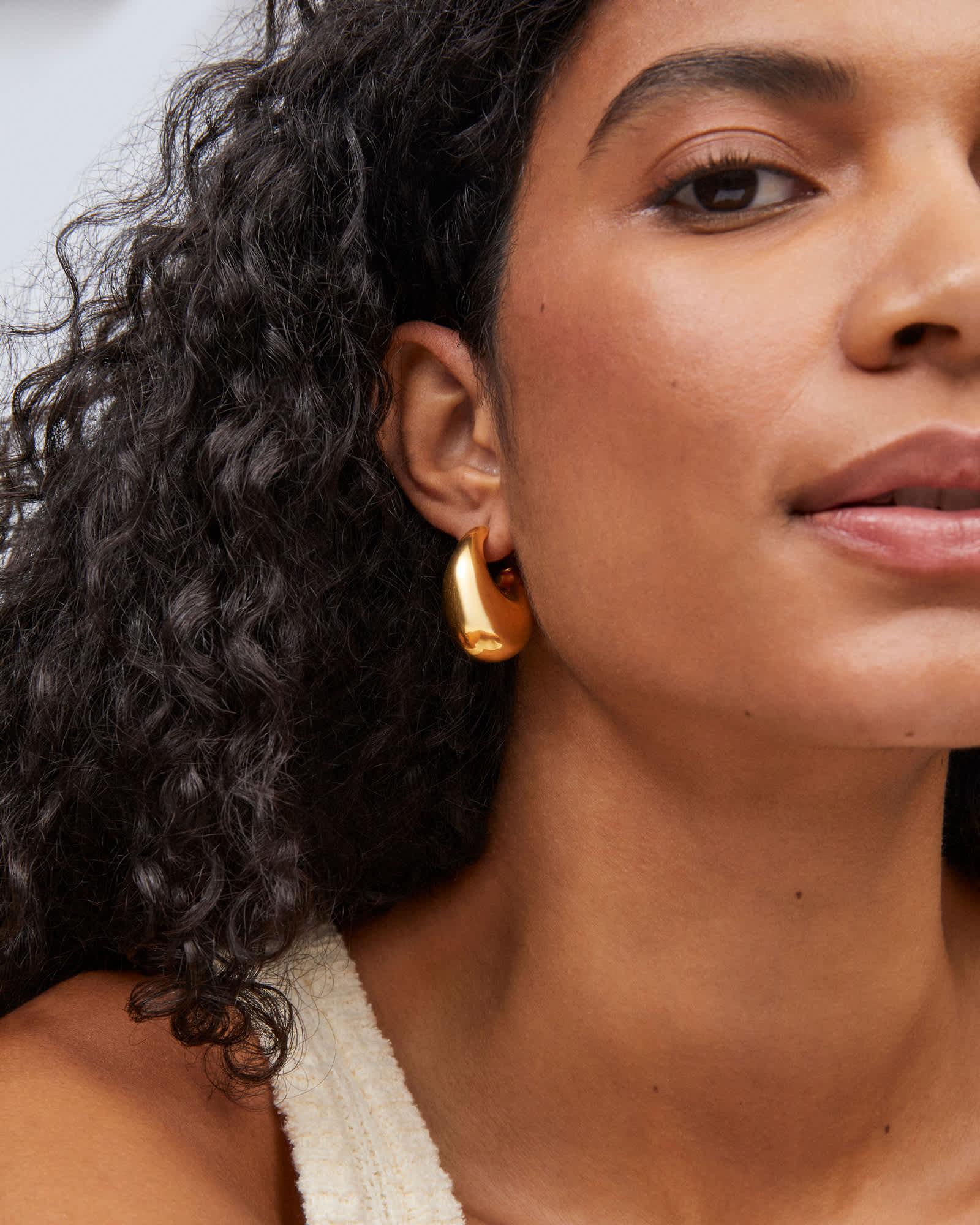 Raylyn Hoop Earrings in 18k Gold Vermeil Product Image