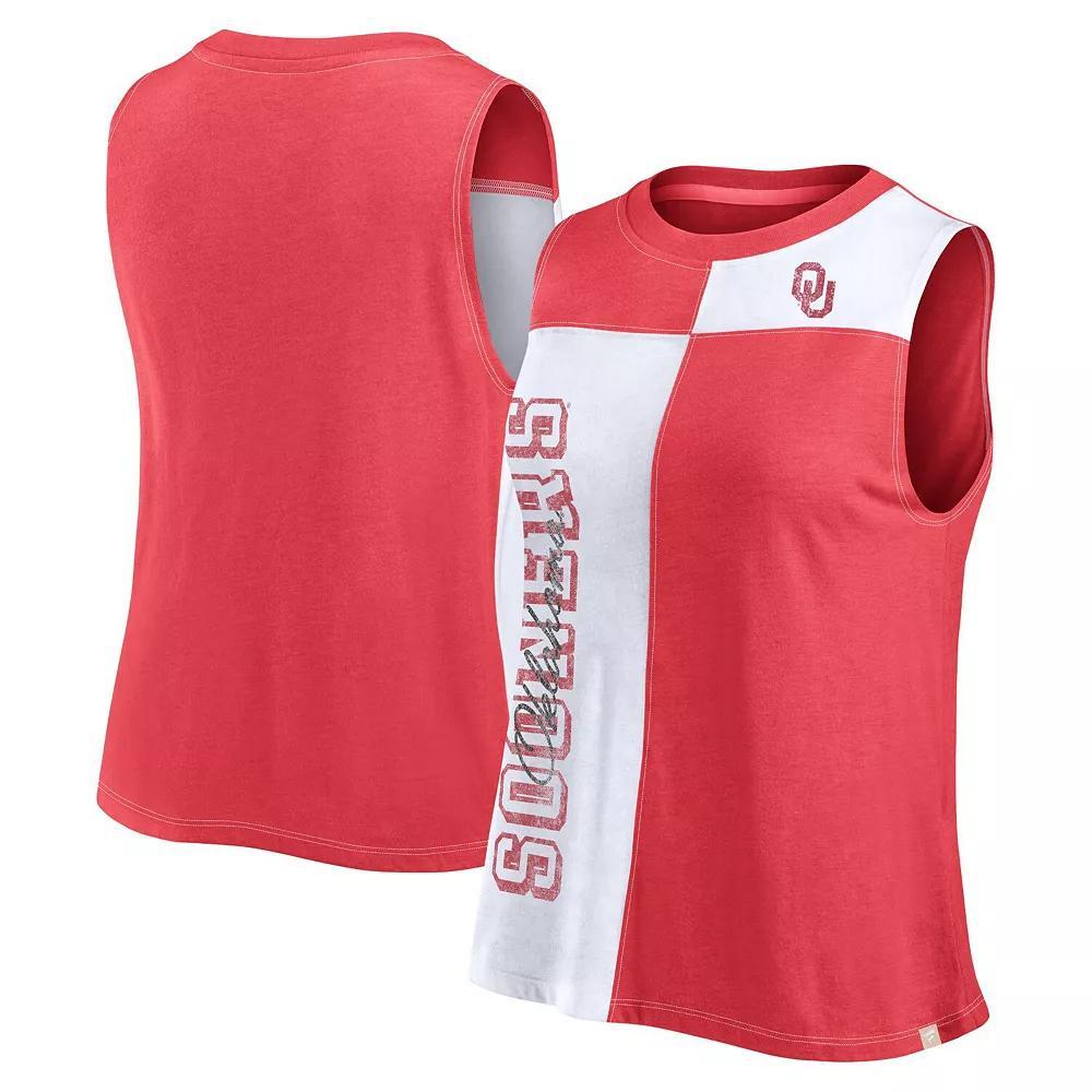 Women's Fanatics Maroon/White Texas A&M Aggies Colorblock High Neck Tank Top, Size: Small, Red Product Image