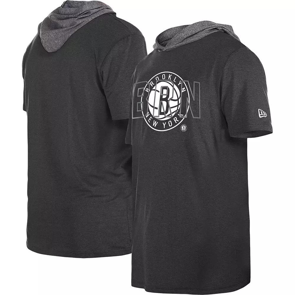Men's New Era Black Brooklyn Nets Active Hoodie T-Shirt, Size: 2XL Product Image