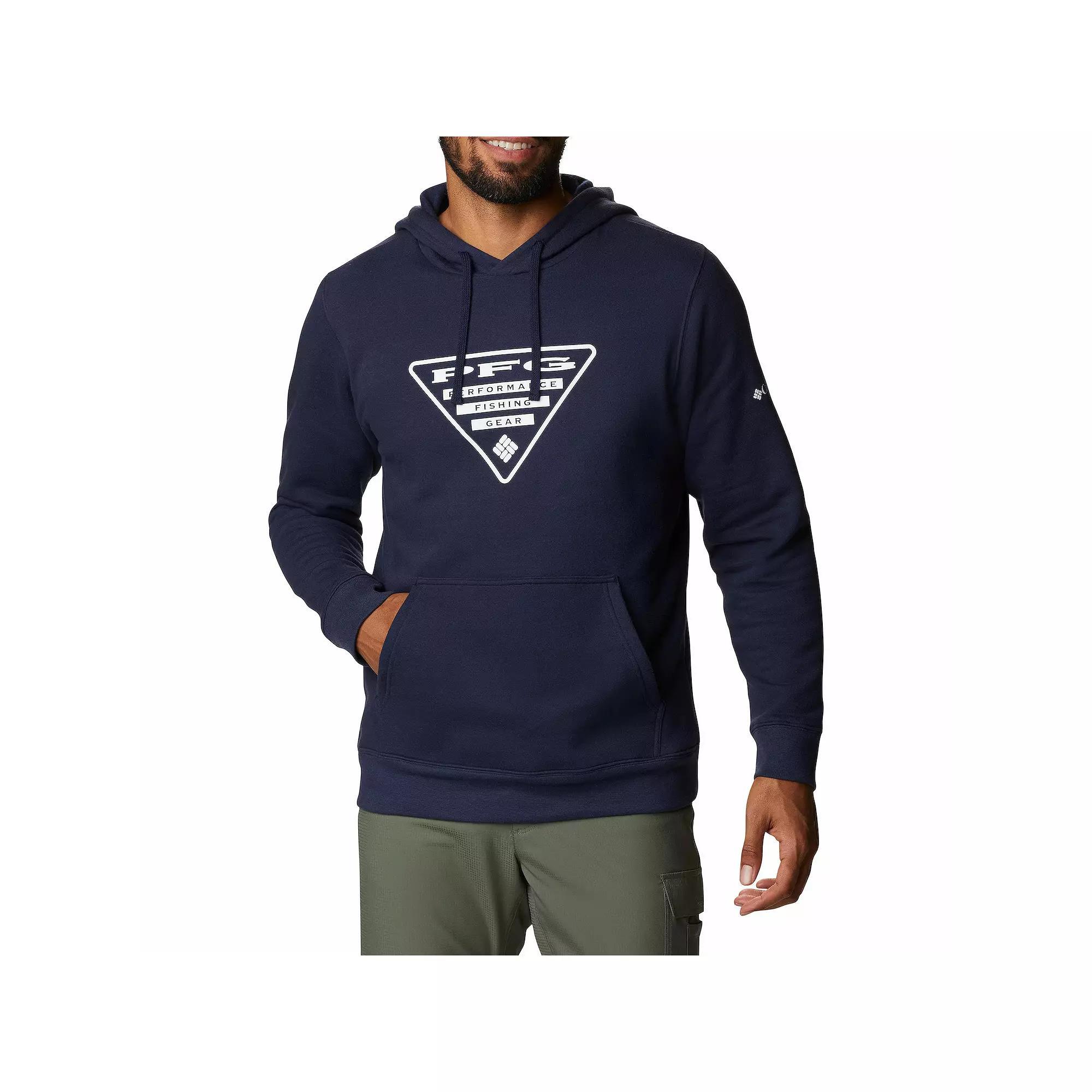 Men's Columbia PFG™ Triangle Hoodie, Size: XXL, Collegiate Blue Product Image