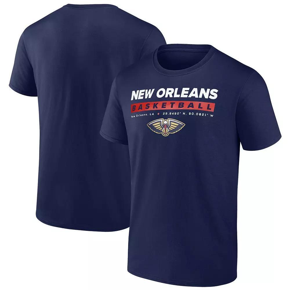 Men's Fanatics  Navy New Orleans Pelicans Location Just Net T-Shirt, Size: Large, Blue Product Image