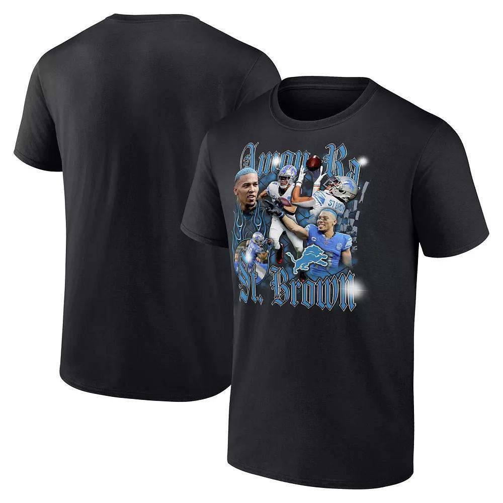 Men's Fanatics Amon-Ra St. Brown Black Detroit Lions Notorious Player Graphic T-Shirt, Size: 3XL Product Image