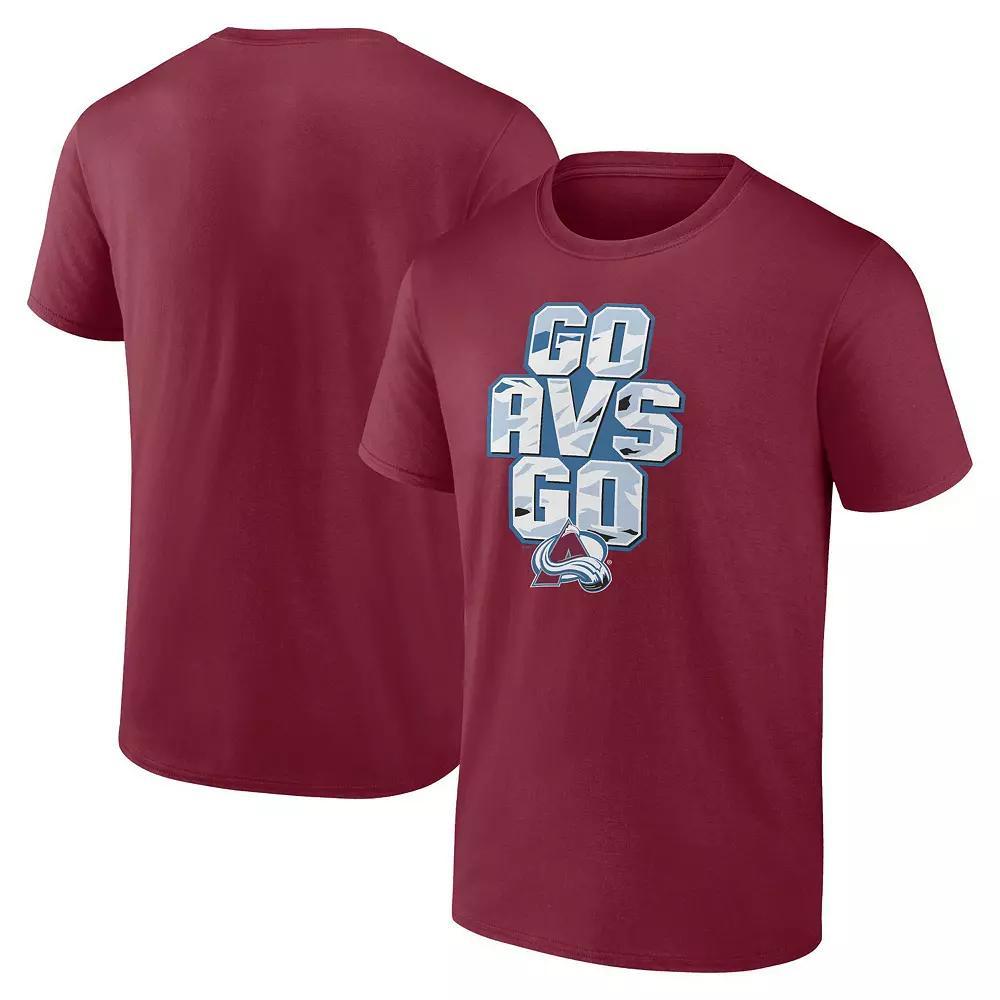 Men's Fanatics Burgundy Colorado Avalanche Local T-Shirt, Size: Large, Med Re Product Image