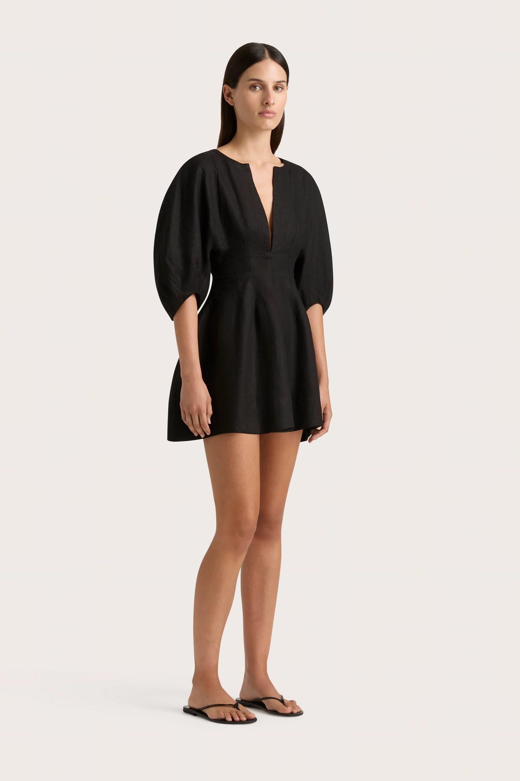 Soleil Mini Dress Black - Final Sale Product Image
