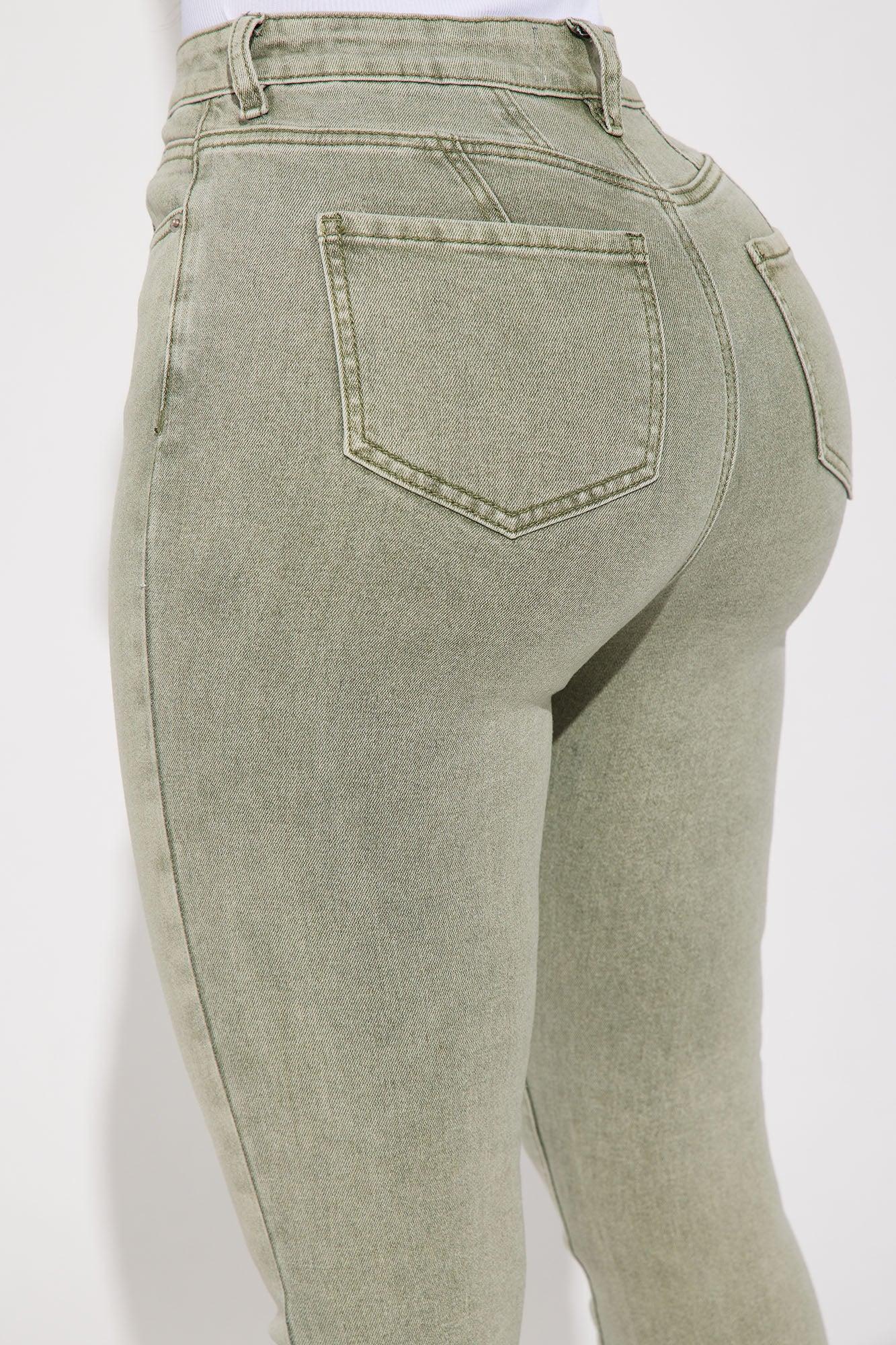 Shape Up Sculpting Stretch Skinny Jeans - Green Product Image