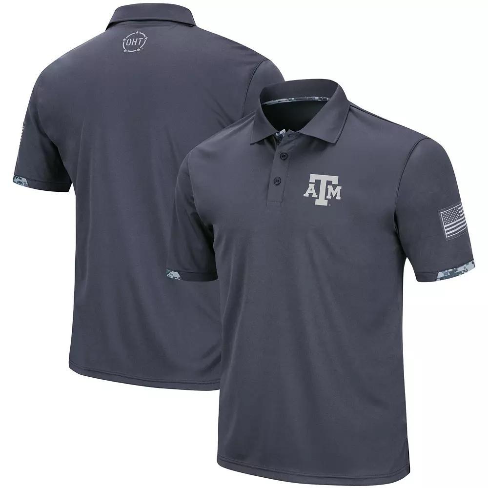 Men's Colosseum Charcoal Texas A&M Aggies Big & Tall OHT Military Appreciation Digital Camo Polo, Size: 4XLT Product Image