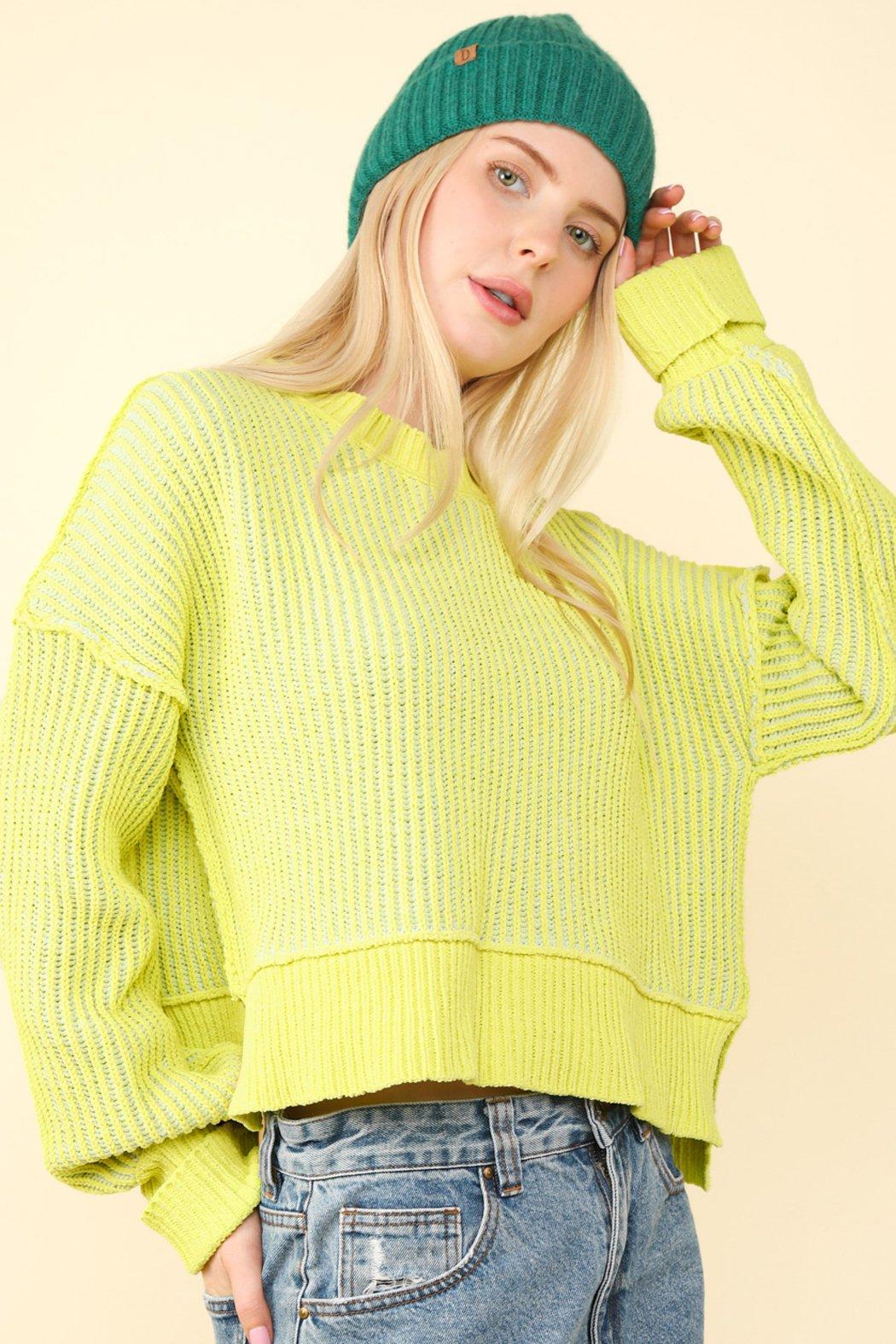Lemon Ribbed Sweater Product Image