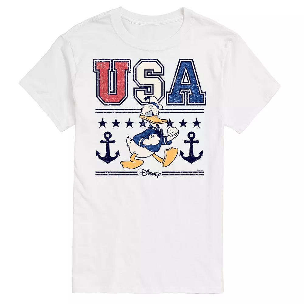 Disneys Donald Duck Mens USA Naval Graphic Tee Product Image