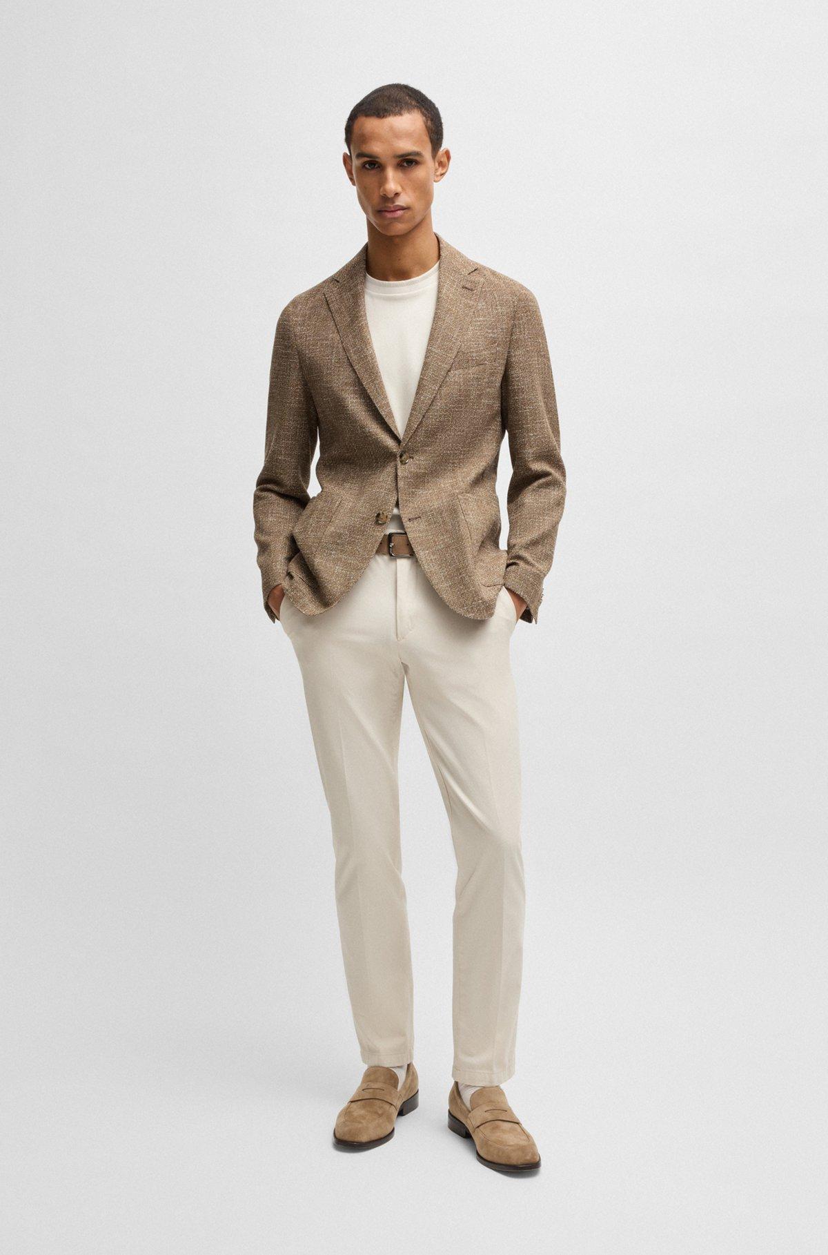 Slim-fit blazer in micro-patterned stretch tweed Product Image