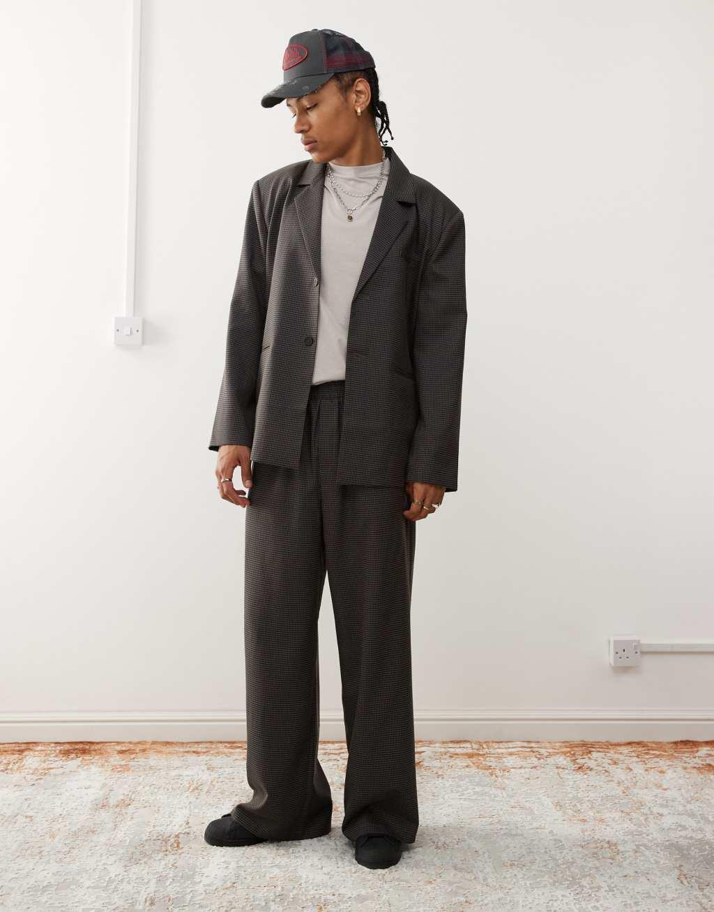COLLUSION oversized blazer in houndstooth - part of a set Product Image