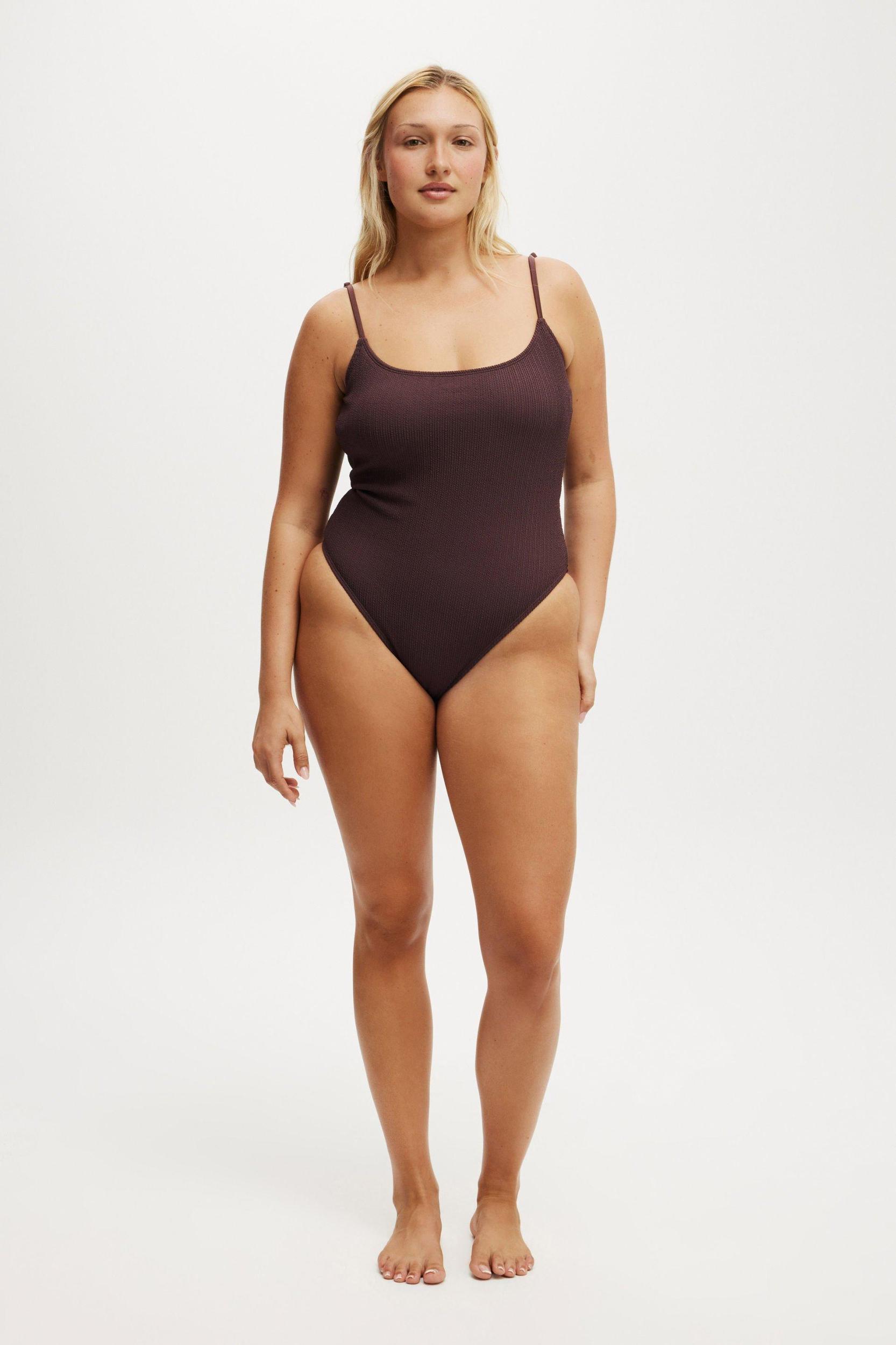 Thin Strap Low Scoop One Piece Cheeky Product Image