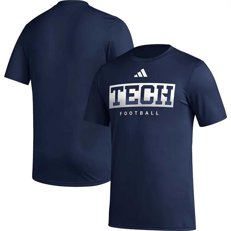 Mens adidas Navy Georgia Tech Yellow Jackets Football Practice AEROREADY Pregame T-Shirt Nc2 Blue Product Image