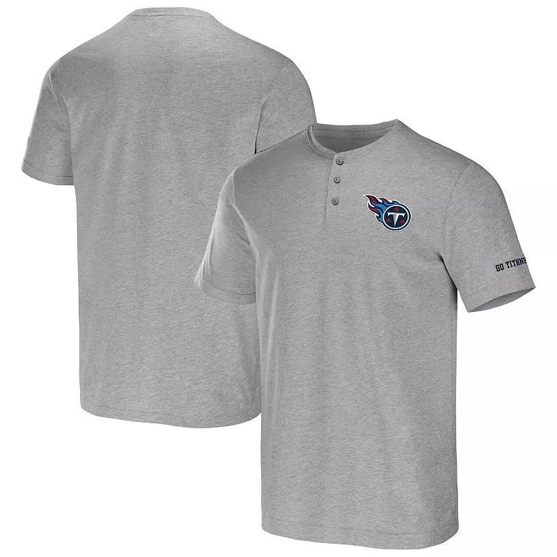 Men's NFL x Darius Rucker Collection by Fanatics Heather Gray Tennessee Titans Henley T-Shirt, Size: 2XL, Grey Product Image