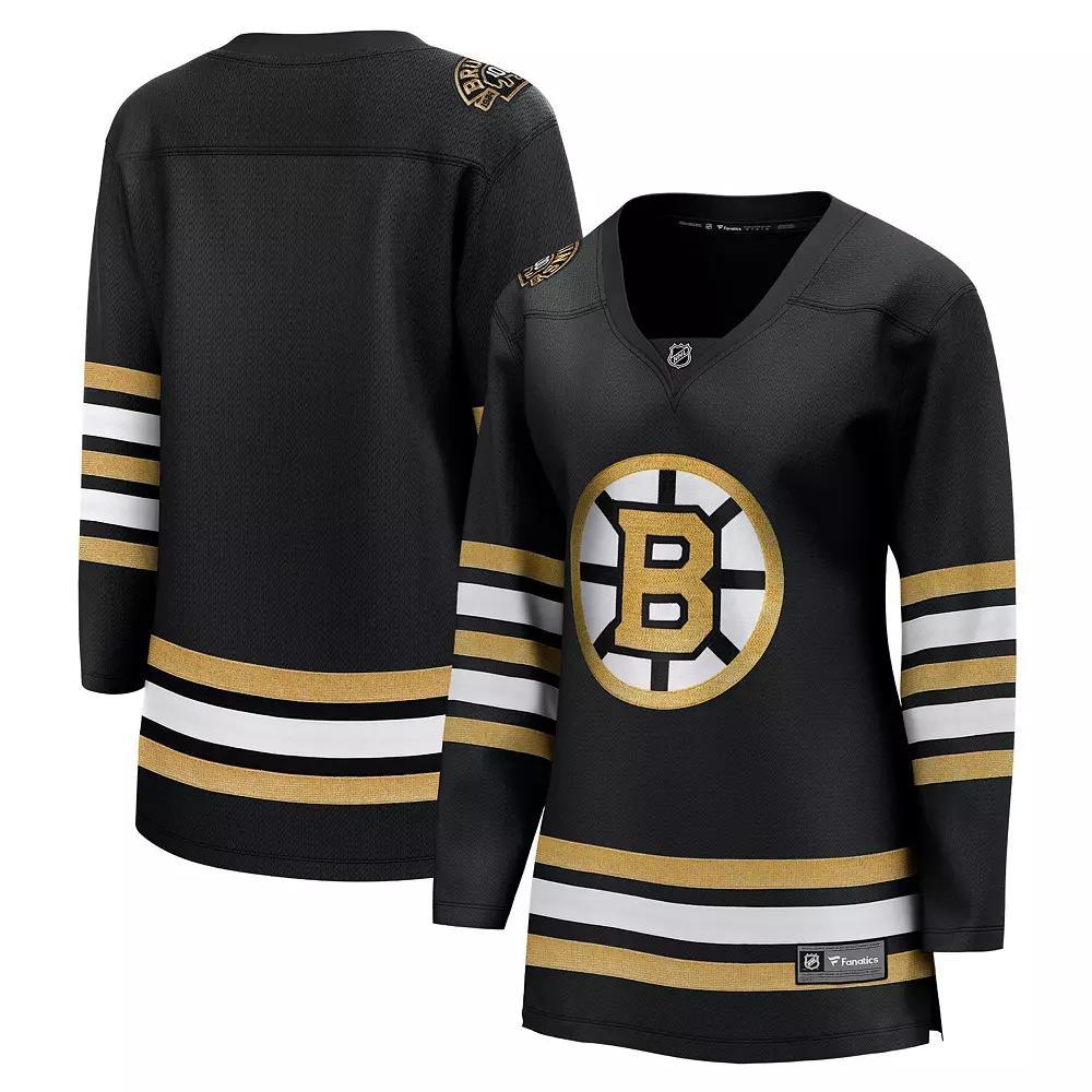 Women's Fanatics Branded  Black Boston Bruins 100th Anniversary Premier Breakaway Jersey, Size: Medium Product Image