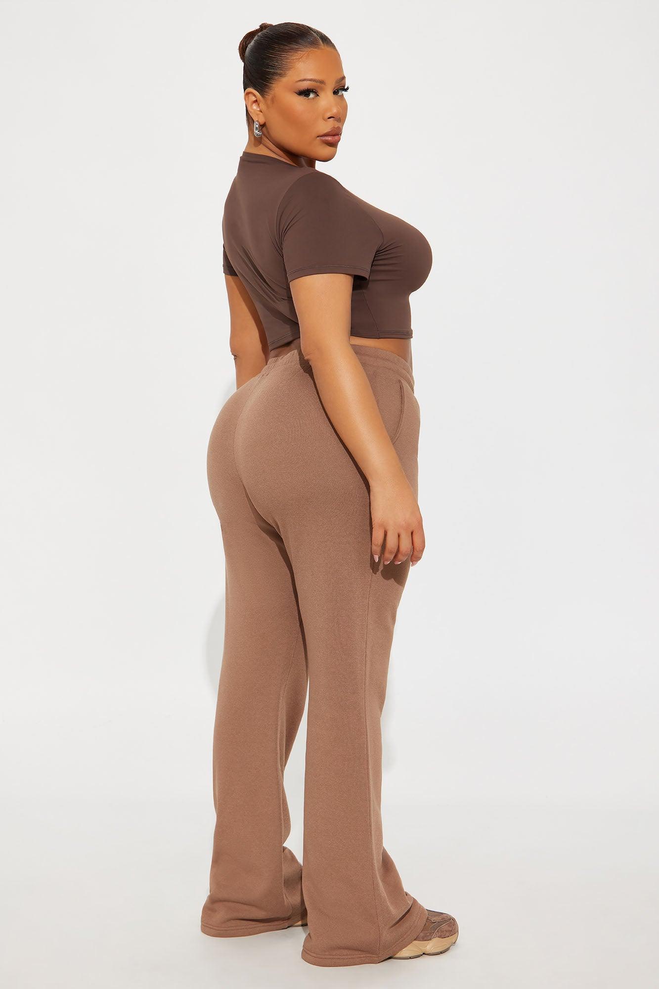 Second Skin Double Lined Super Cropped Tee - Chocolate Female Product Image