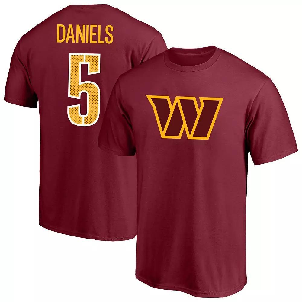 Men's Fanatics Jayden Daniels Burgundy Washington Commanders Big & Tall Player Name & Number T-Shirt, Size: 2XB, Wft Med Re Product Image