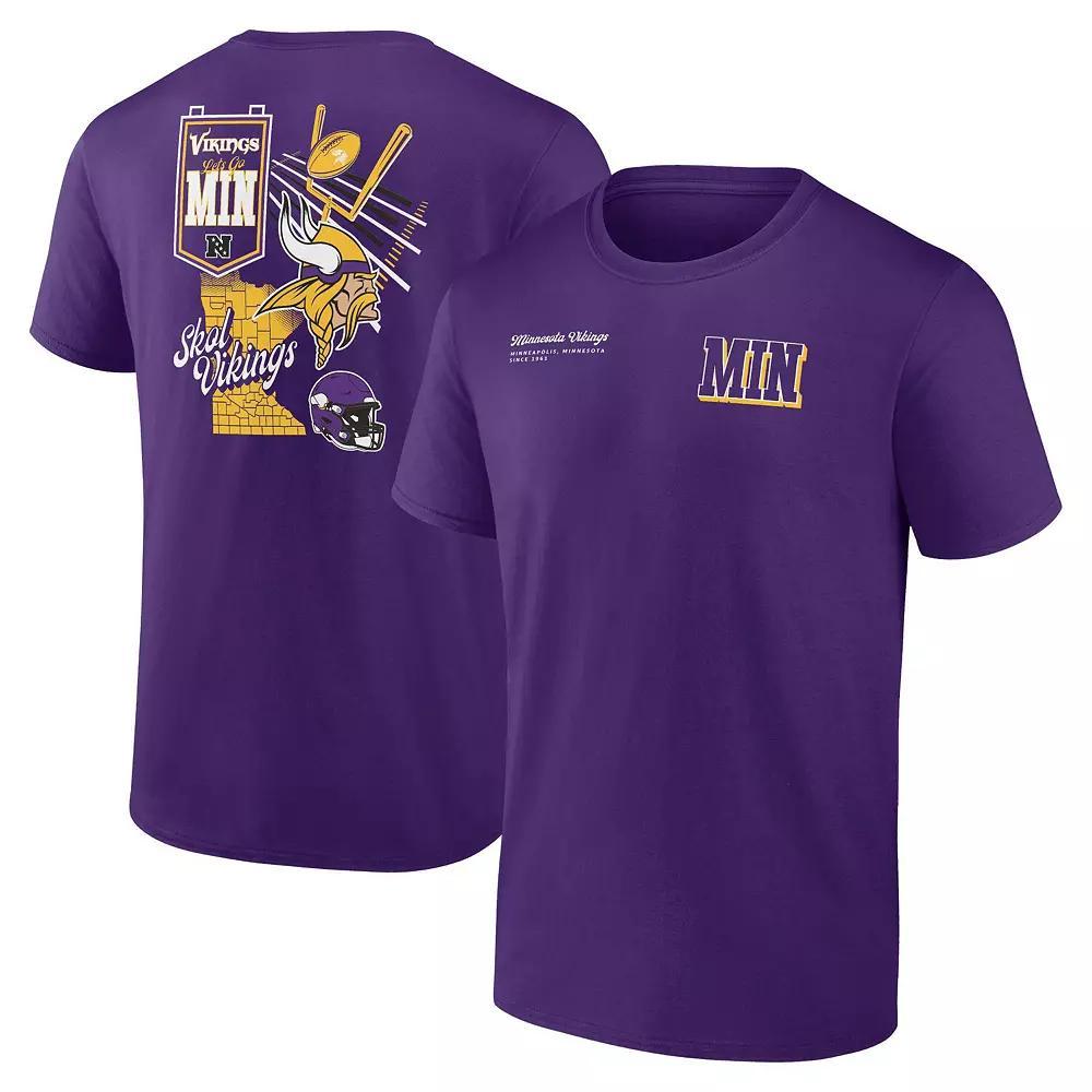 Mens Fanatics Branded Minnesota Vikings Split Zone T-Shirt Product Image