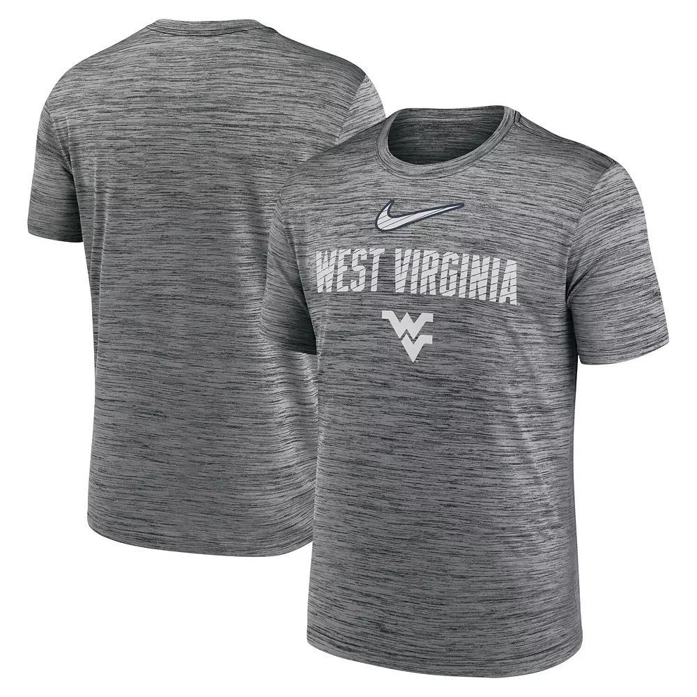 Men's Nike Anthracite West Virginia Mountaineers Campus Slant Velocity Performance T-Shirt, Size: Medium, Grey Product Image
