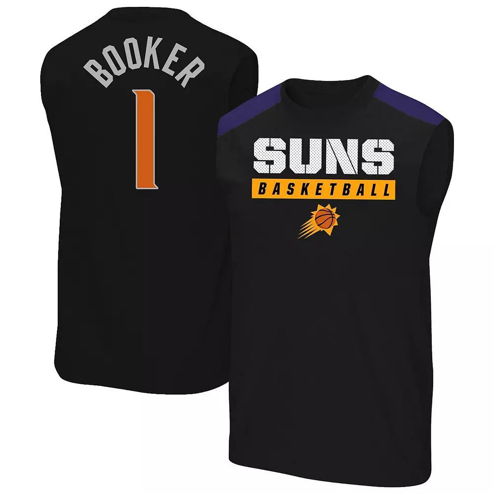 Mens Profile Devin Booker Black Phoenix Suns Big & Tall Player Muscle Tank Product Image