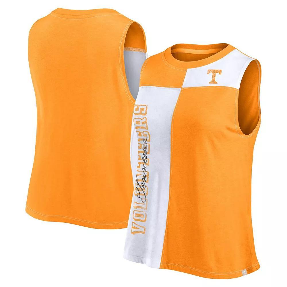 Women's Fanatics Branded Aqua/White Miami Dolphins Script Color Block Tank Top, Size: 3XL, Turquoise A Product Image