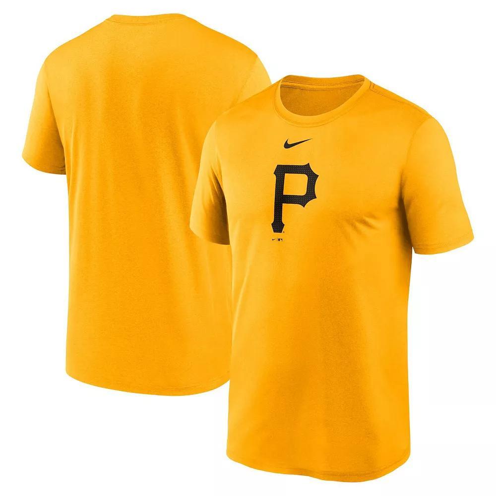 Men's Nike Gold Pittsburgh Pirates Legend Fuse Large Logo Performance T-Shirt, Size: XL, Yellow Product Image