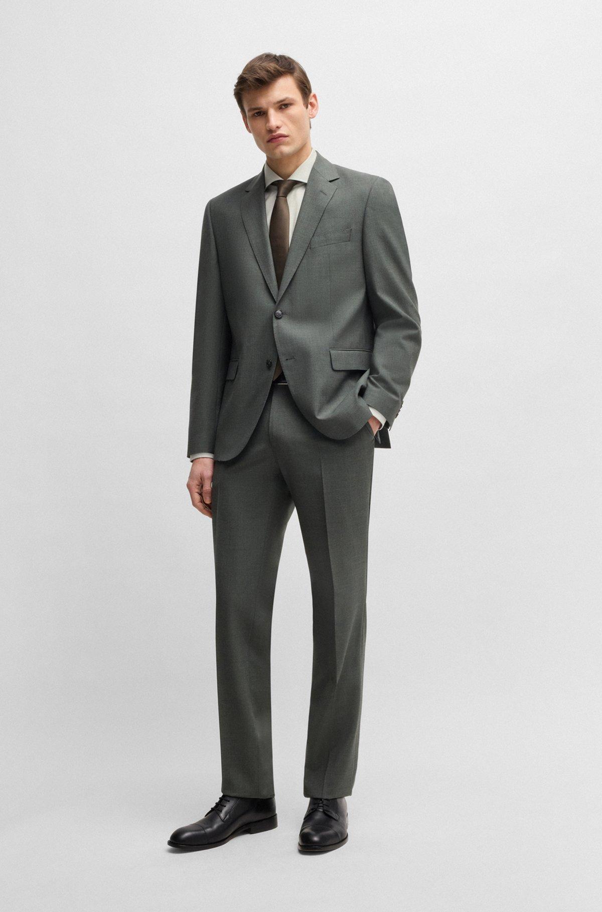 Slim-fit shirt in a structured cotton blend Product Image