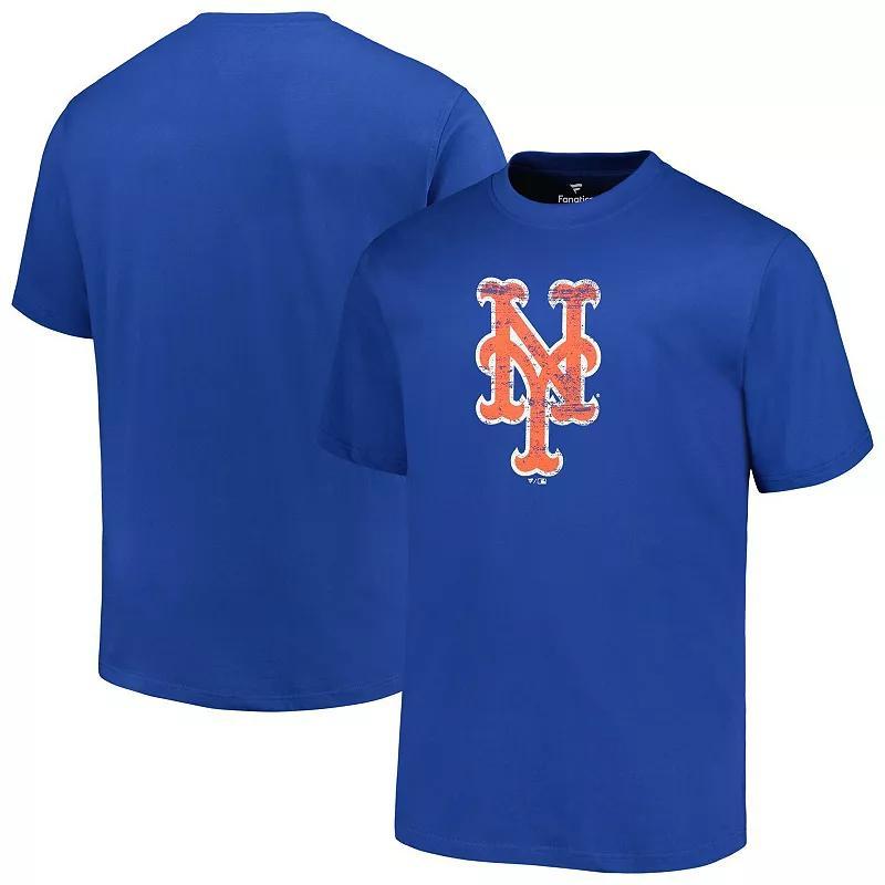 Men's Profile Royal New York Mets Big & Tall Primary Logo T-Shirt, Size: 5XB, Blue Product Image