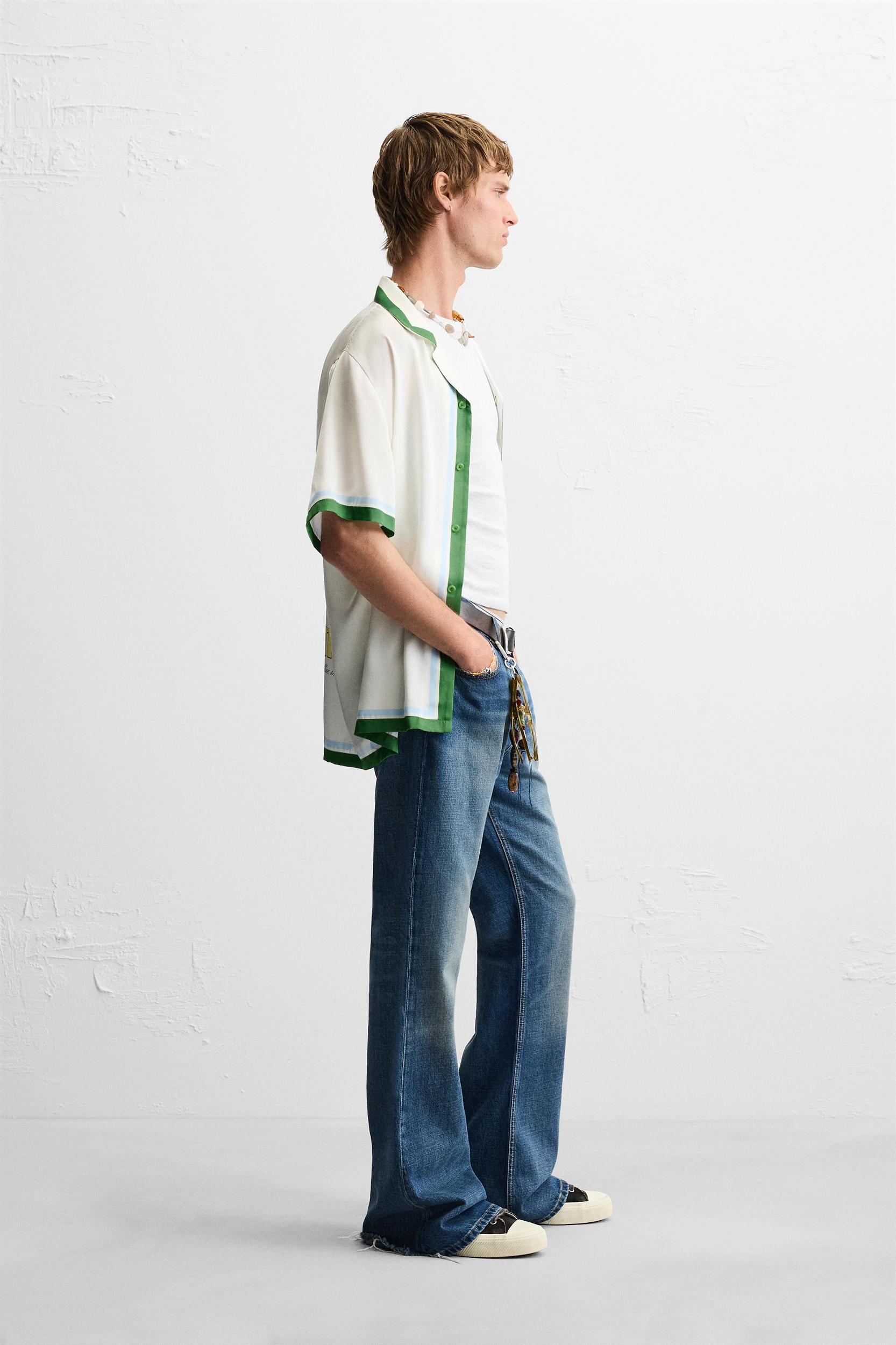 PRINTED SATIN SHIRT Product Image