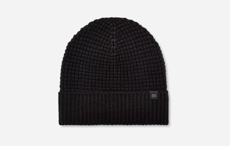 Mens Waffle Cuff Beanie Hat Product Image