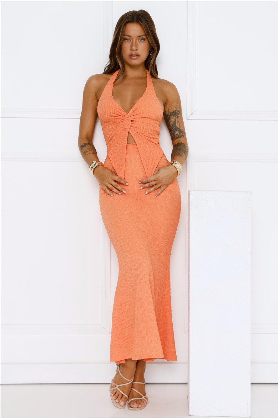 Cloudscape Halter Top Orange Product Image