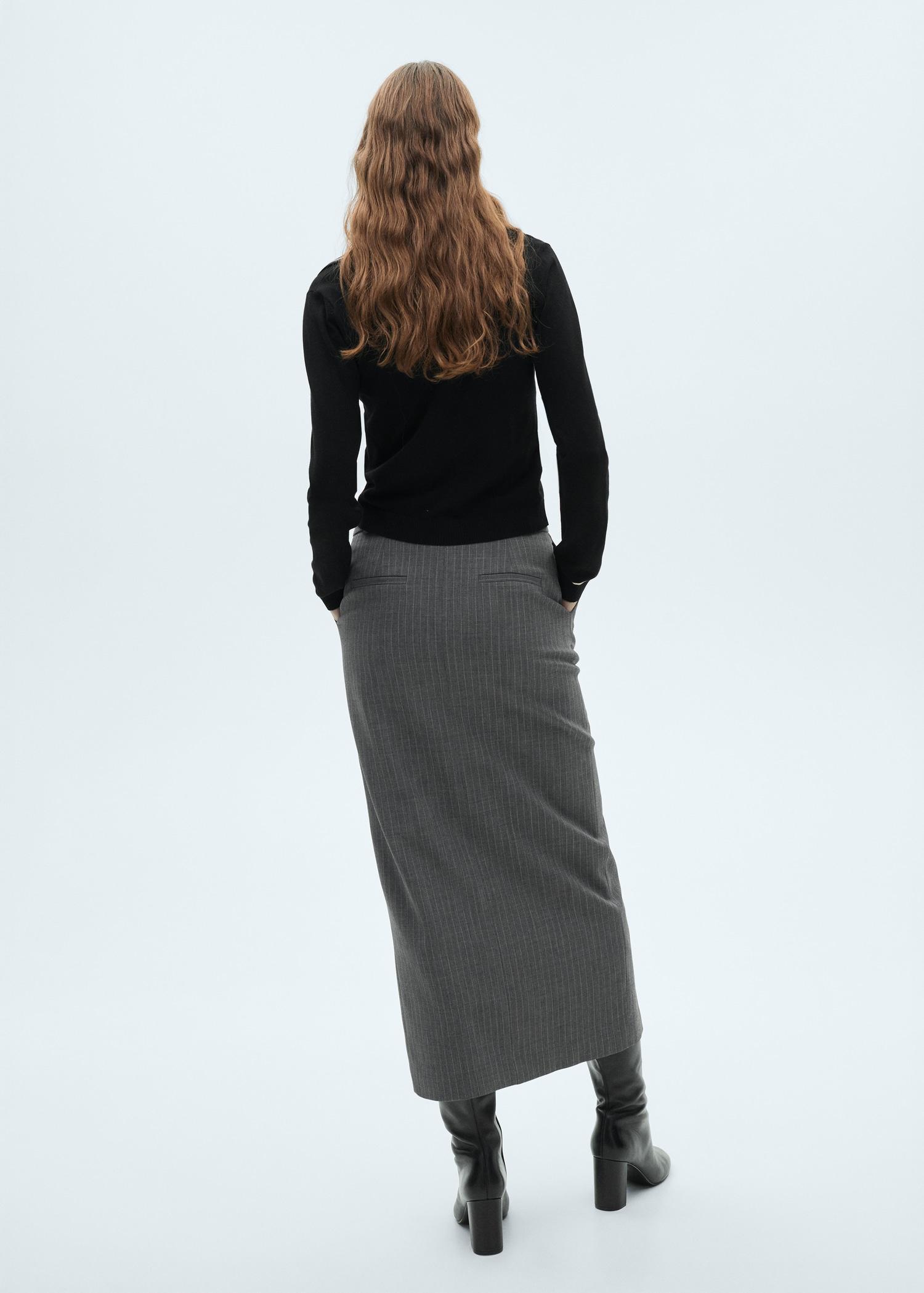 Sweater with contrasting lapels and trims - Women | MANGO USA Product Image