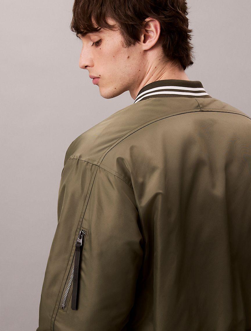 Nylon Tipped Bomber Jacket Product Image