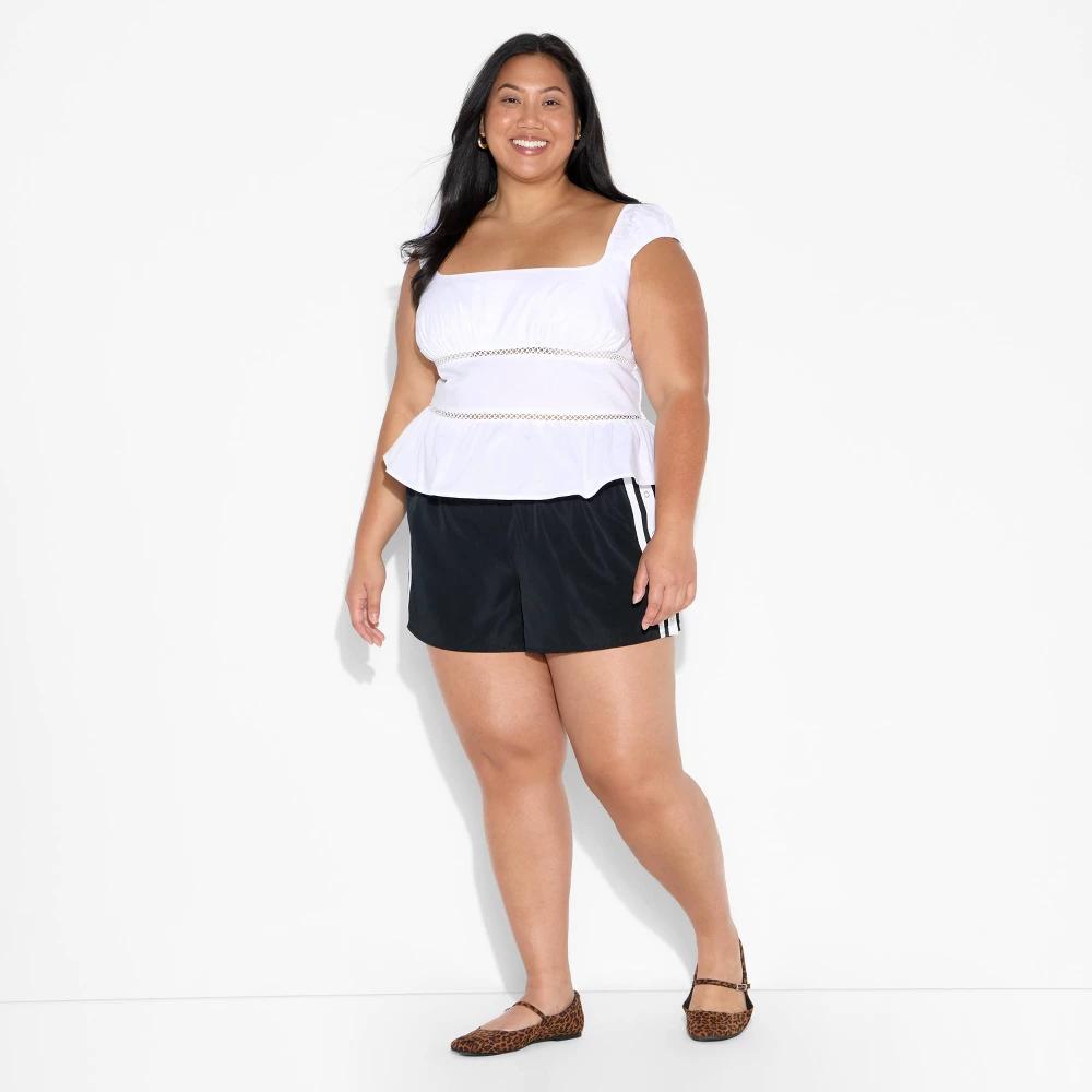 Women's Cap Sleeve Squareneck Peplum Top - WIld Fable™ Product Image