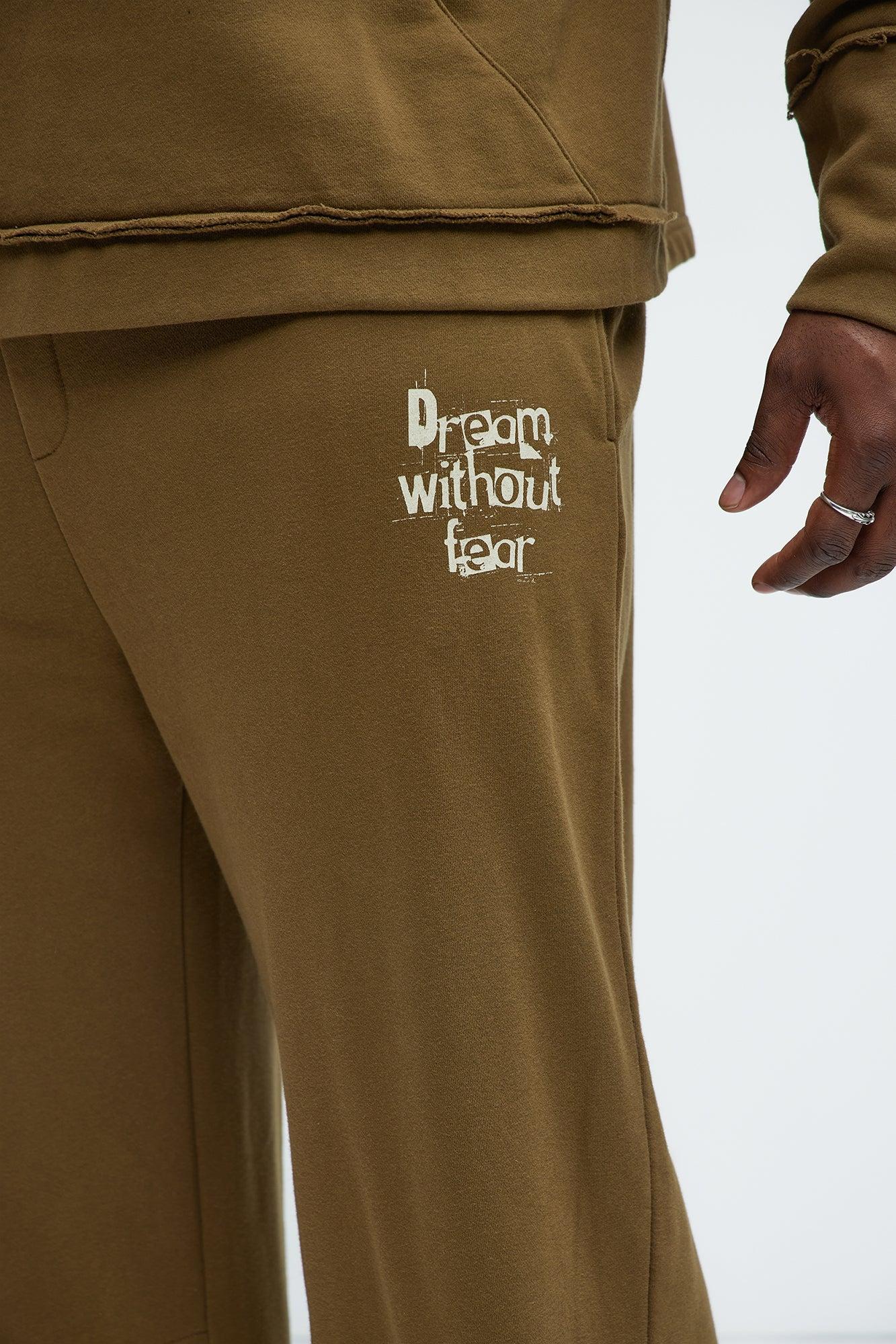 Dream Without Fear Sweatpants - Brown Product Image