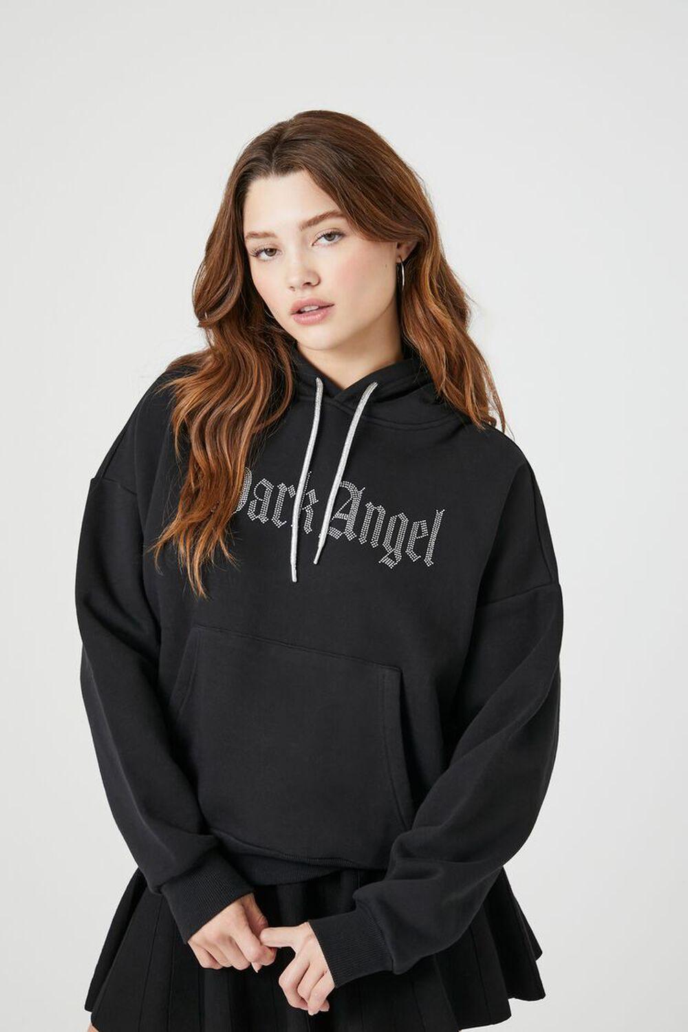Rhinestone Dark Angel Hoodie | Forever 21 Product Image