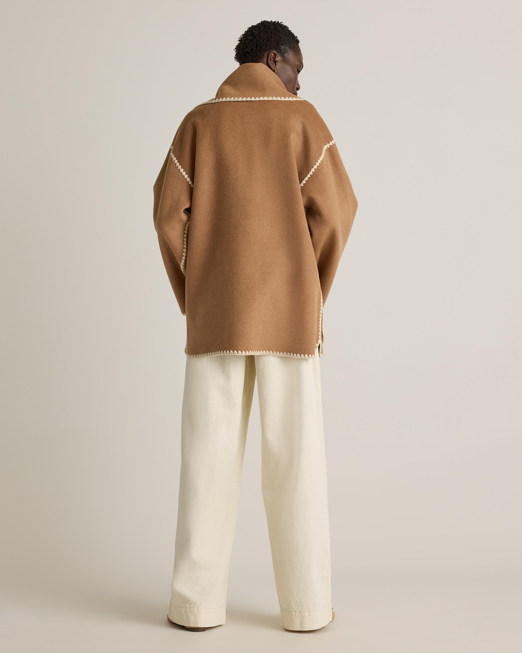 Quince | Women's Double-Faced Merino Wool Scarf Coat Product Image