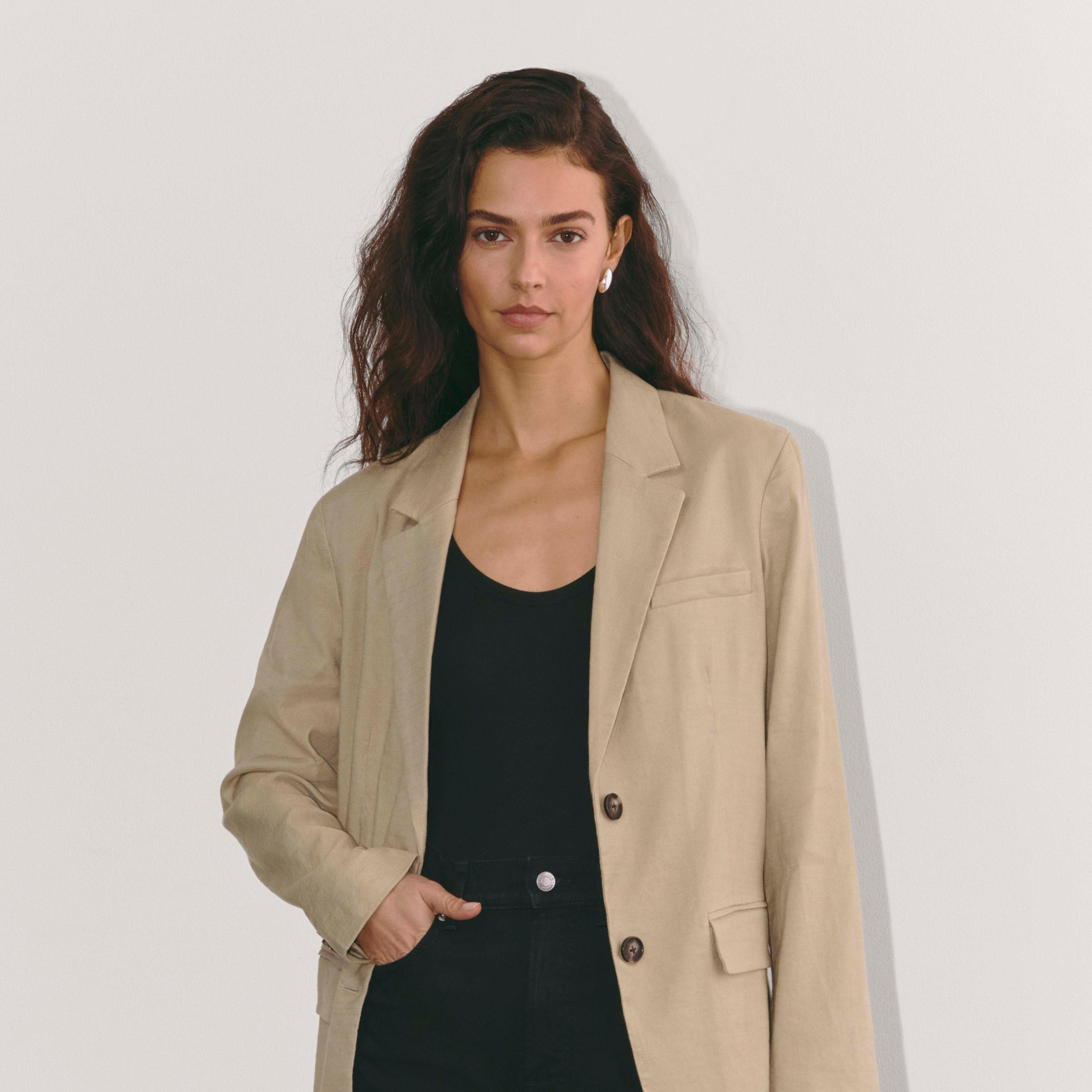 The Oversized Blazer in Stretch Linen Product Image