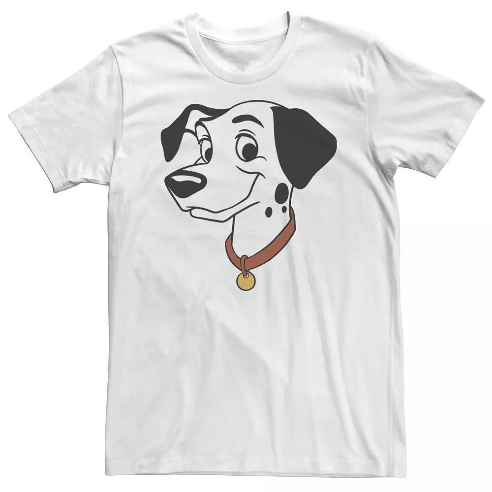 Big & Tall Disney 101 Dalmatians Pongo Big Face Tee, Men's, Size: XXL Tall, White Product Image