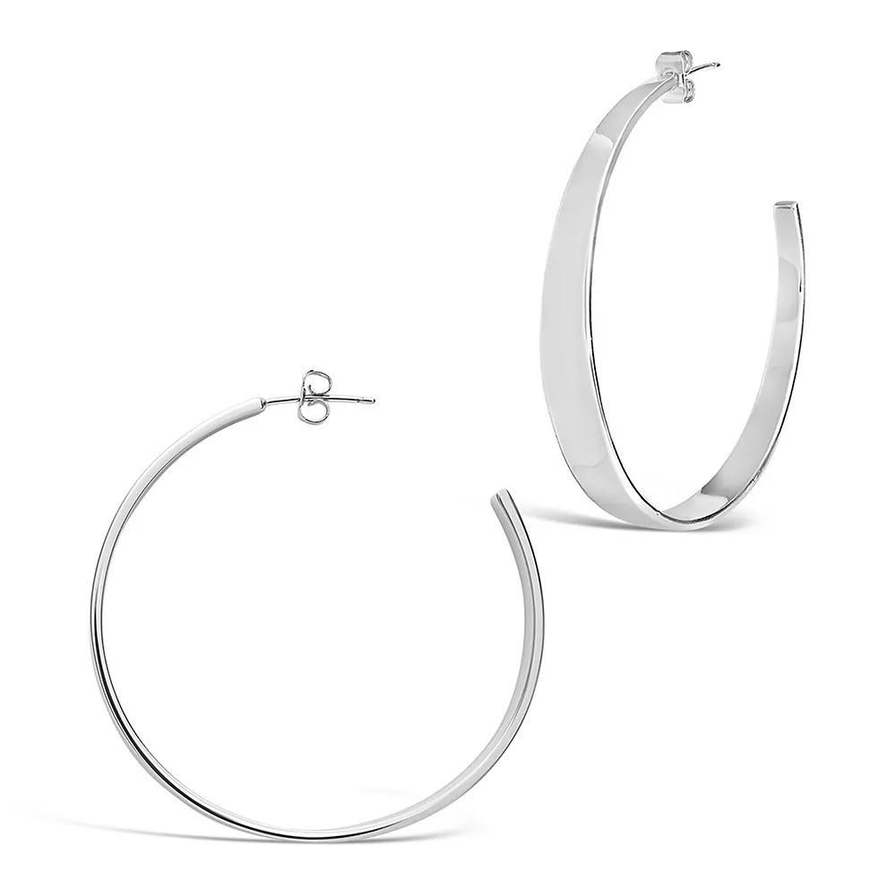 MC Collective Graduating Hoop Earrings, Women's, Silver Tone Product Image