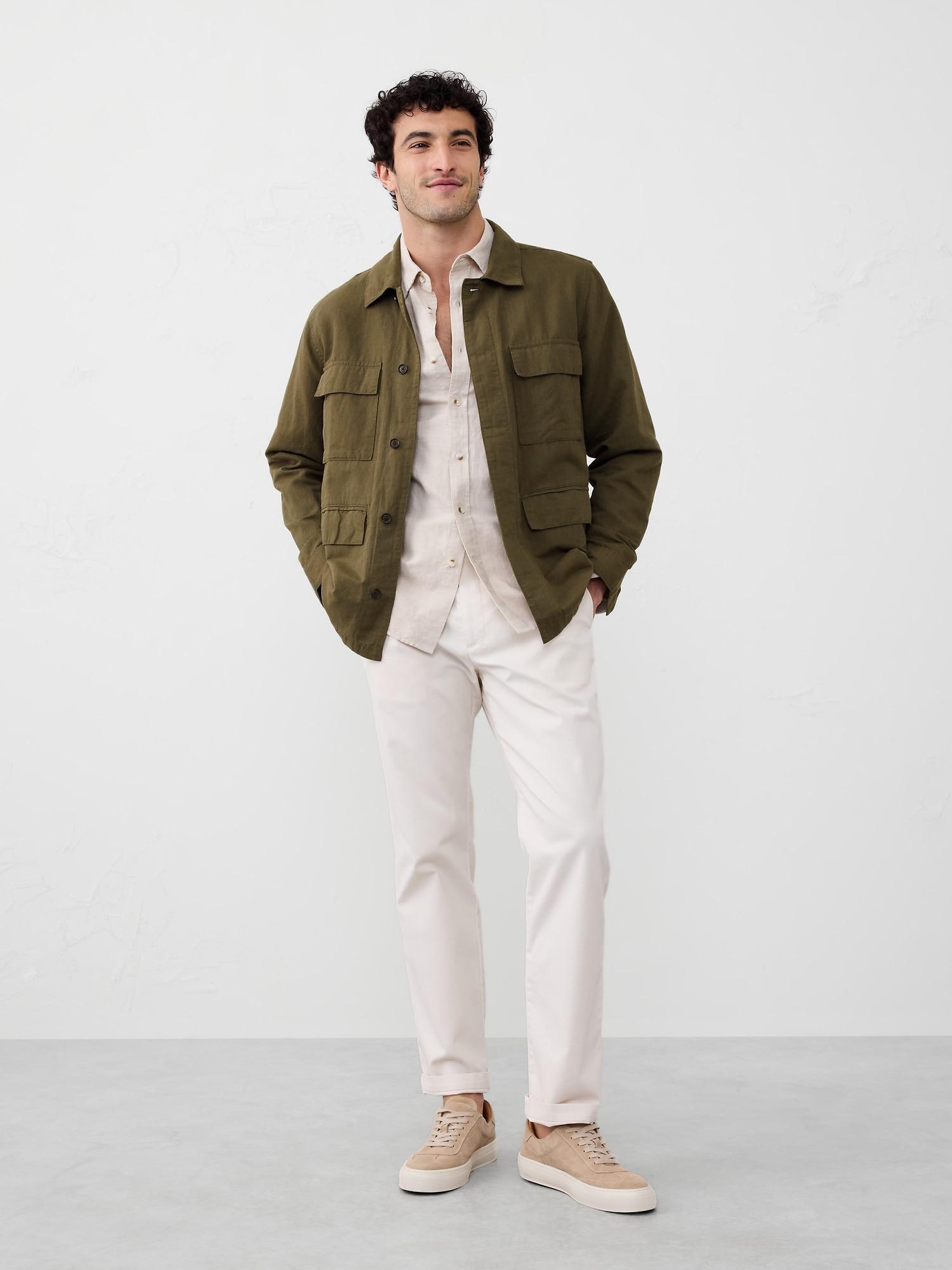 Linen-Blend Field Jacket Product Image