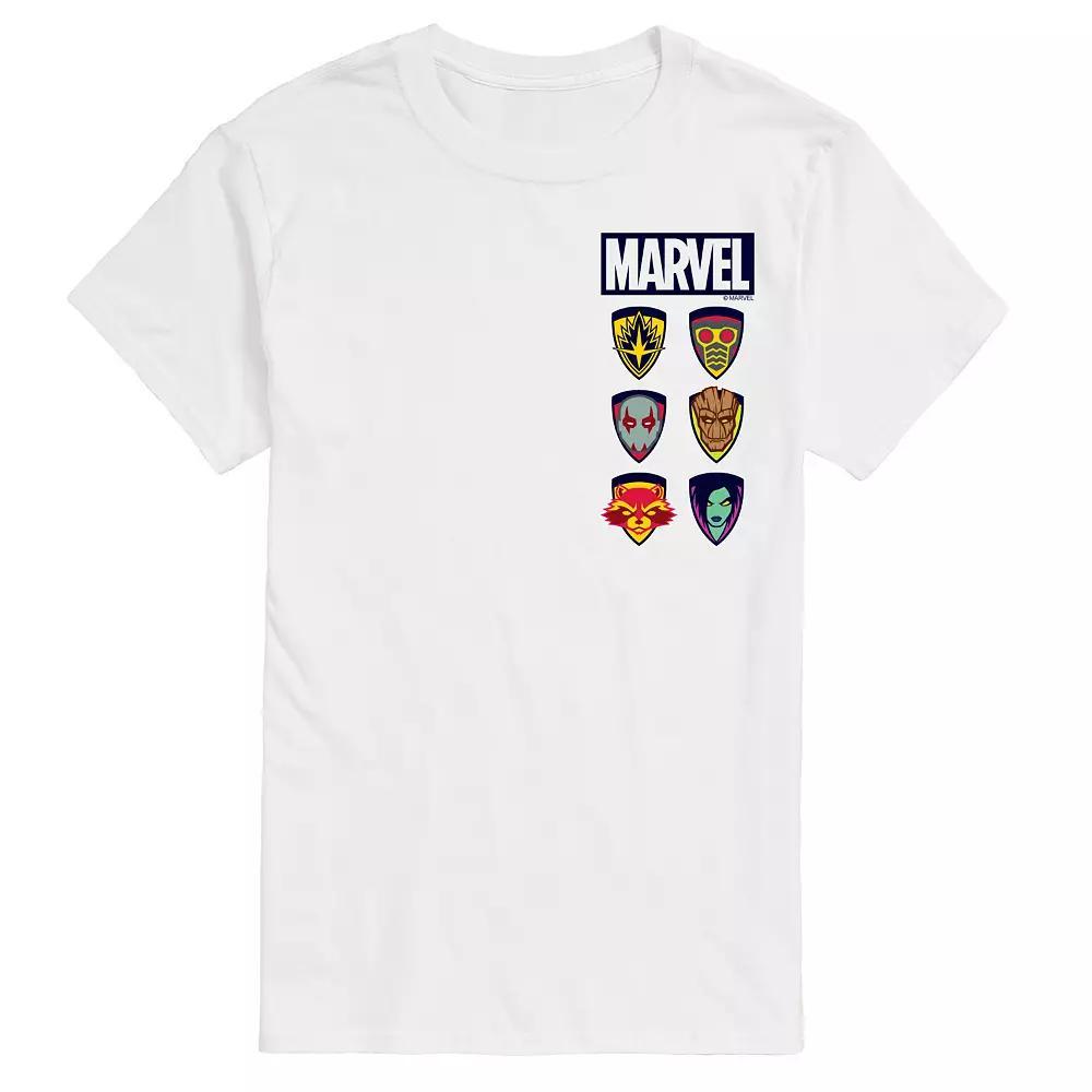 Big & Tall Marvel Guardians Of The Galaxy Icons Oversized Left Chest Graphic Tee, Mens Product Image