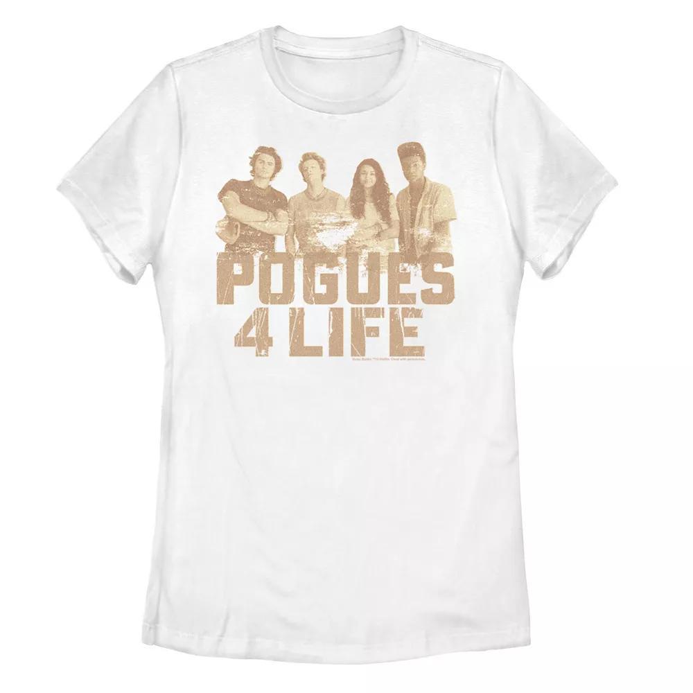 Juniors' Outer Banks Pogues 4 Life Portrait Tee, Girl's, Size: XL, White Product Image