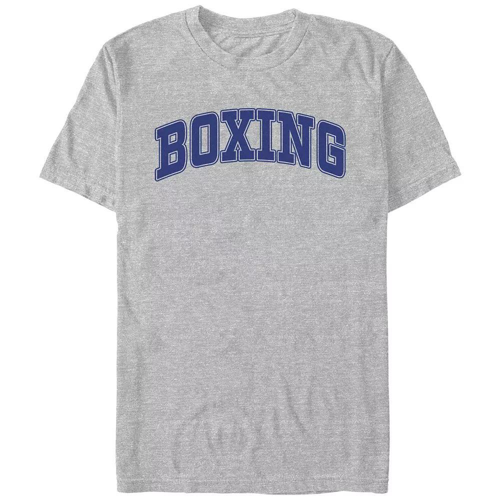 Men's Boxing Graphic Tee, Size: Large, Athletic Grey Product Image