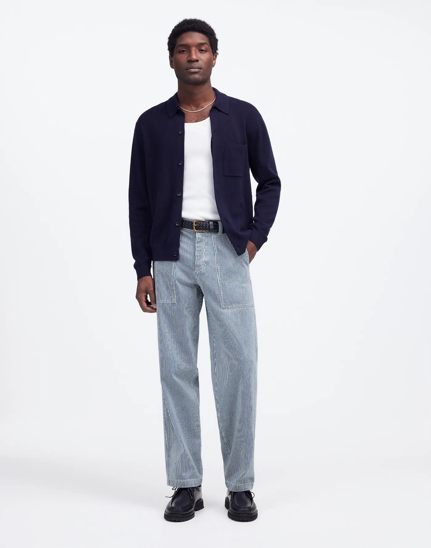 Baggy Surplus Pants in Indigo Engineer Stripe Product Image