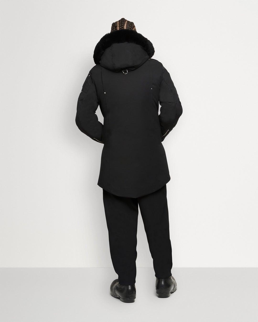 Moose knuckles Stirling Black Parka with Black Shearling Product Image