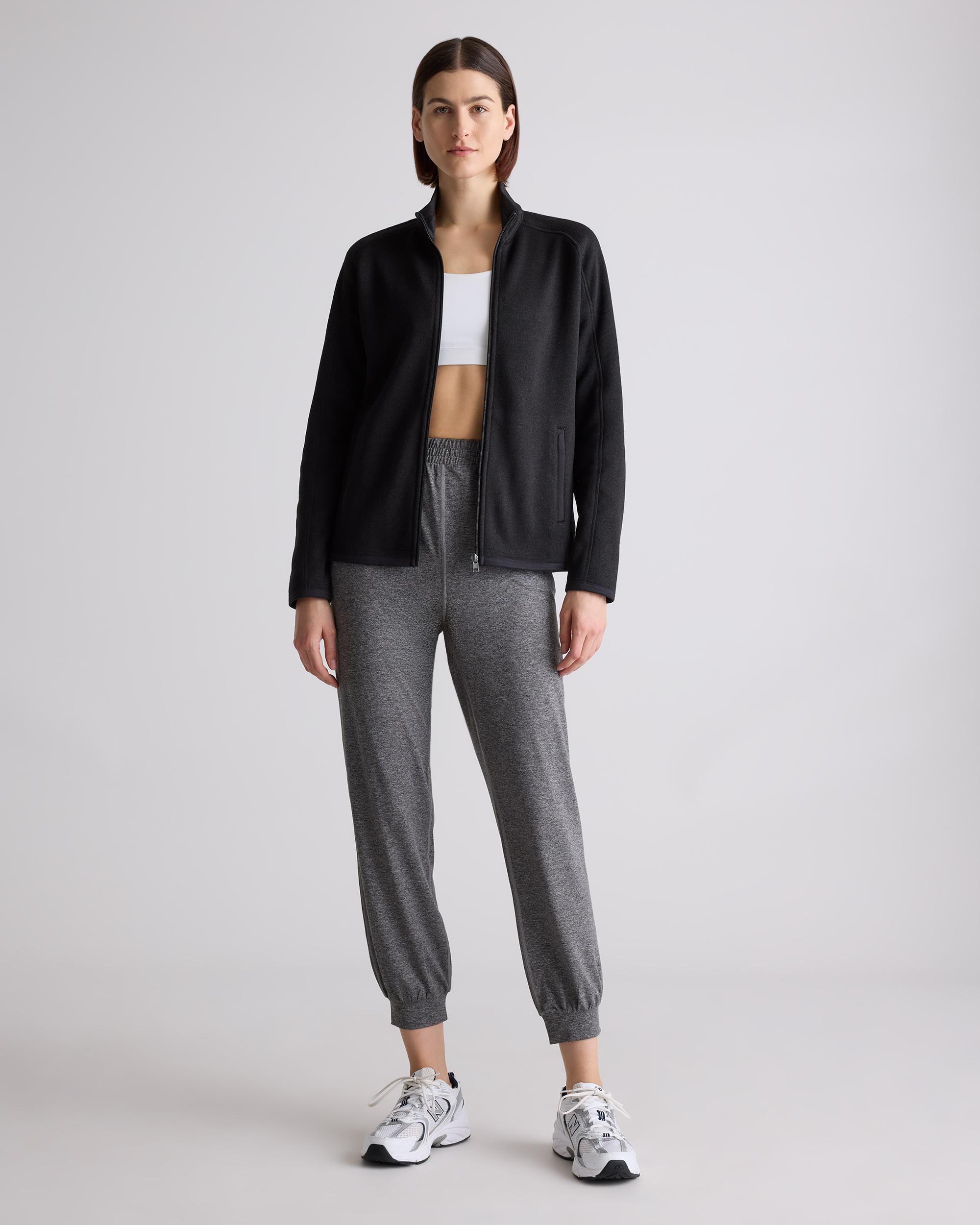 Quince | Women's Sweater-Knit Fleece Full-Zip Jacket Size XS, Recycled Polyester Product Image