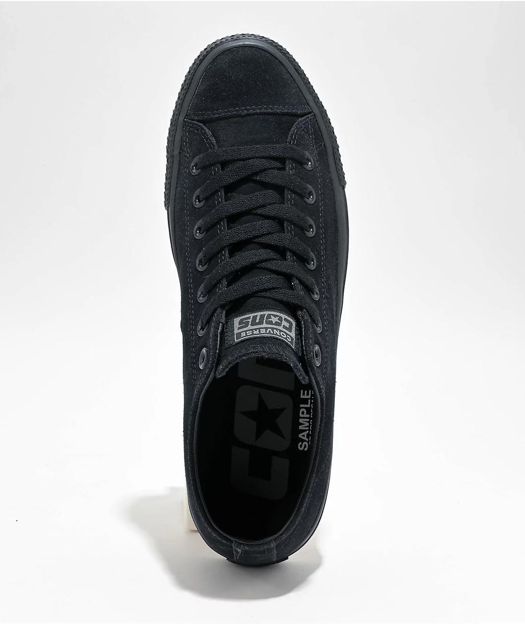 Converse Chuck Taylor All Star Pro Ox Suede Black Shoes Product Image