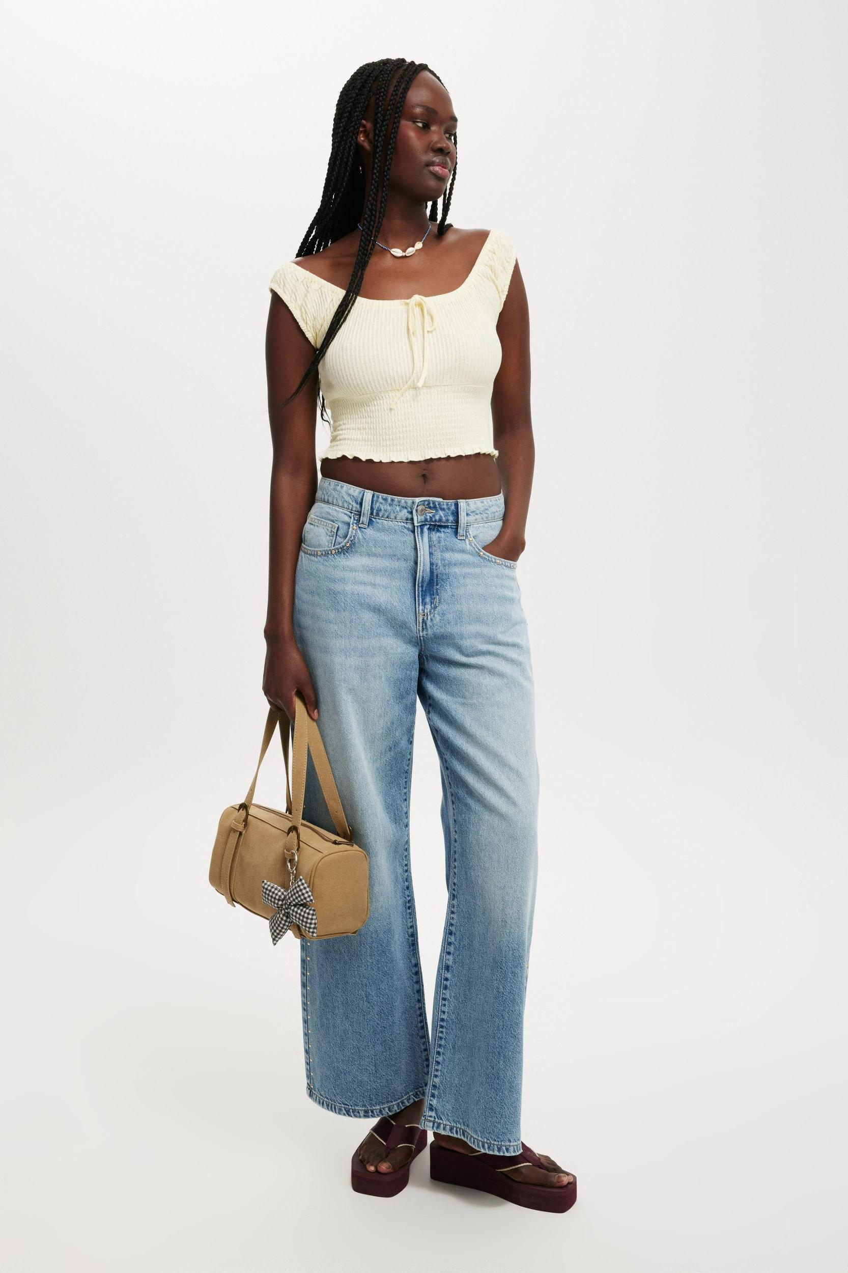 Cotton On Women - Chloe Shirred Short Sleeve Top - Flossy pink Product Image