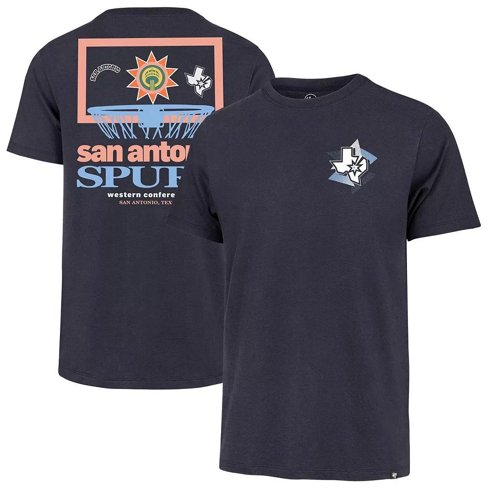 Men's '47  Navy San Antonio Spurs City Edition Backboard T-Shirt, Size: Large, Blue Product Image